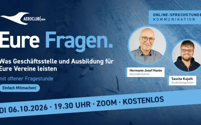 Online-Sprechstunde Kommunikation: Was Geschäftsstelle und Ausbildung für Eure Vereine leisten – mit offener Fragestunde